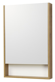 Зеркальный шкаф Акватон Сканди 55 белый/дуб рустикальный (1A252102SDZ90) 1A252102SDZ90