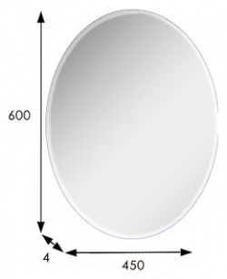 Зеркало Мебелик Сельетта 3 овальное (154) 154