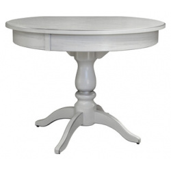 Стол обеденный Мебелик Моро 04 белый/серебро 100/140x100 (П0004539) П0004539