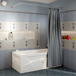 Карниз для ванны Radomir Г образный шторы на прямоугольную ванну 160x75 (1 12 2 0 983) 1 983