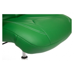 Кресло TetChair BOSS люкс (хром)  кож/зам зеленый/зеленый перфорированный 36 001/36 001/06 11679