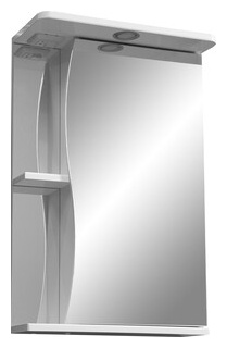 Зеркало шкаф Stella Polar Верея 50 с подсветкой  правый белый (SP 00000032) SP 00000032