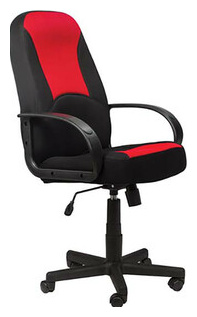 Кресло офисное Brabix City EX 512 ткань черная/красная TW (531408) 531408 Тип