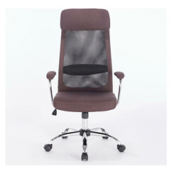 Кресло офисное Brabix Flight EX0540 хром  ткань сетка коричневое (531849) 531849 Т