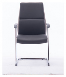 Кресло офисное NORDEN Лондон CF/ хром/темно серая+светло серая (вставки) экокожа HR8637 2 417