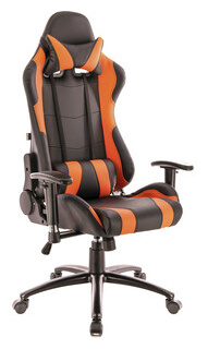 Геймерское кресло Everprof Lotus S2 экокожа оранжевый EP eco black/orange