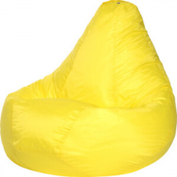 Кресло мешок Bean bag Груша желтое оксфорд XL мес  Диаметр 85 см Высота 125