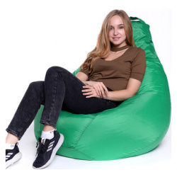Кресло мешок Bean bag Груша зеленое оксфорд XL