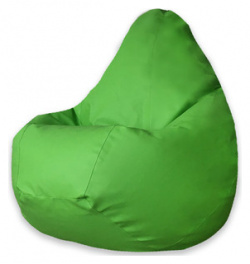 Кресло мешок DreamBag Зеленая экокожа 3XL 150x110 мес  Диаметр 110 см Высота