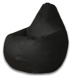 Кресло мешок DreamBag Черная экокожа 3XL 150x110 