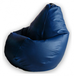 Кресло мешок DreamBag Синяя экокожа 2XL 135x95 