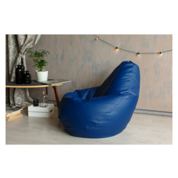 Кресло мешок DreamBag Синяя экокожа 2XL 135x95