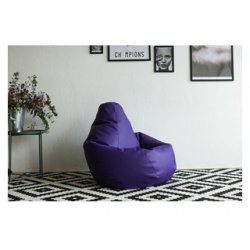 Кресло мешок DreamBag Фиолетовая экокожа 2XL 135x95