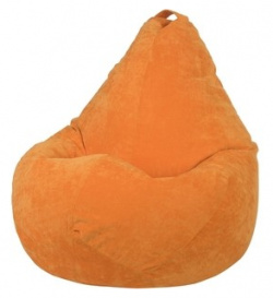 Кресло мешок DreamBag Оранжевый микровельвет 2XL 135x95 мес  Диаметр 95 см