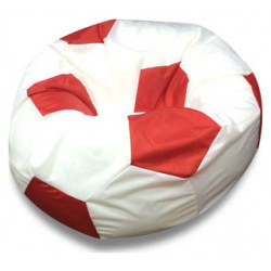 Кресло мяч Bean bag Оксфорд бело красный 