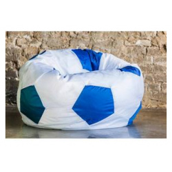 Кресло мяч Bean bag Оксфорд бело голубой 