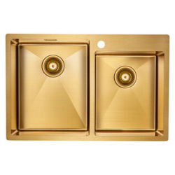 Кухонная мойка Paulmark Berman 78х51 брашированное золото (PM517851 BG) PM517851 BG