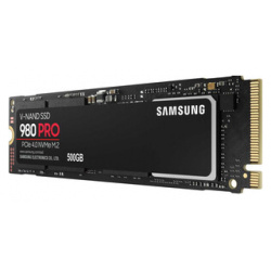 SSD накопитель Samsung 500GB 980 PRO  M 2 PCI E 4 0 x4 3D MLC NAND [R/W 6400/2700 MB/s] MZ V8P500BW