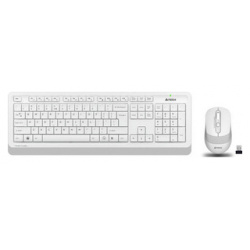 Комплект клавиатура и мышь A4Tech Fstyler FG1010 клав белый/серый USB беспроводная Multimedia WHITE