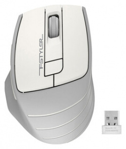Мышь A4Tech Fstyler FG30 белый/серый оптическая (2000dpi) беспроводная USB (6but) WHITE