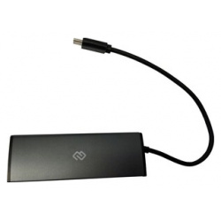 Разветвитель USB C Digma HUB 4U3 0 UC G 4 порт  серый