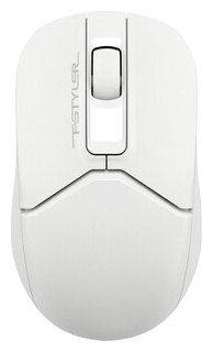 Мышь A4Tech Fstyler оптическая (1200 dpi) беспроводная USB (3 but)  белый FG12 W