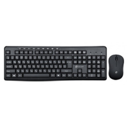 Комплект (клавиатура+мышь) беспроводной Oklick 225M клавиатура:черный  мышь:черный USB беспроводная Multimedia (1454537) 1454537