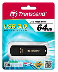 Флеш диск Transcend 64GB JetFlash 700 Черный (TS64GJF700)