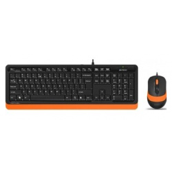 Комплект клавиатура и мышь A4Tech Fstyler F1010 клав черный/оранжевый USB Multimedia ORANGE