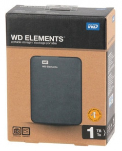 Внешний жесткий диск Western Digital (WD) WDBUZG0010BBK WESN (1Tb/2 5/USB 3 0) черный 5"/USB