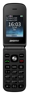 Мобильный телефон Digma VOX FS240 32Mb черный моноблок 2 44 (VT2074MM) VT2074MM 44"