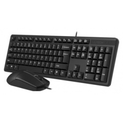 Комплект (клавиатура+мышь) A4Tech KK 3330 клав:черный мышь:черный USB (KK (BLACK)) (BLACK)