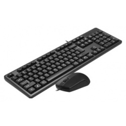 Комплект (клавиатура+мышь) A4Tech KK 3330 клав:черный мышь:черный USB (KK (BLACK)) (BLACK)