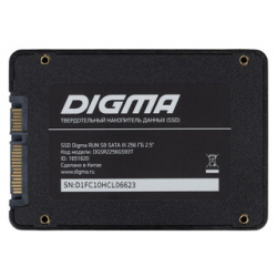 Накопитель SSD Digma SATA III 256Gb DGSR2256GS93T Run S9 2 5 (DGSR2256GS93T) 5"