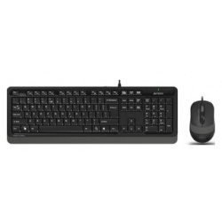 Комплект клавиатура и мышь A4Tech Fstyler F1010 клав черный/серый USB Multimedia GREY