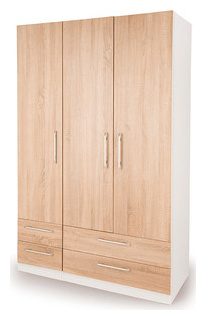 Шкаф комбинированный Шарм Дизайн 150х45 белый+дуб сонома 