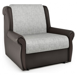 Кресло кровать Шарм Дизайн Аккорд М экокожа шоколад и серый шенилл 1260769 мес