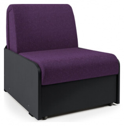 Кресло кровать Шарм Дизайн Коломбо БП фиолетовая рогожка и экокожа черный 1260812