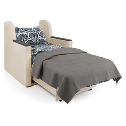 Кресло кровать Шарм Дизайн Аккорд Д корфу коричневый и экокожа беж 1260738