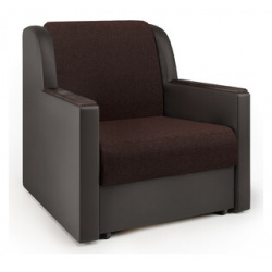 Кресло кровать Шарм Дизайн Аккорд Д рогожка шоколад и экокожа 1260743