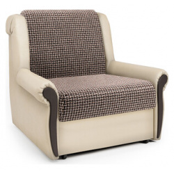 Кресло кровать Шарм Дизайн Аккорд М корфу коричневый и экокожа беж 1260758