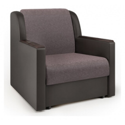 Кресло кровать Шарм Дизайн Аккорд Д рогожка латте и экокожа шоколад 1260741