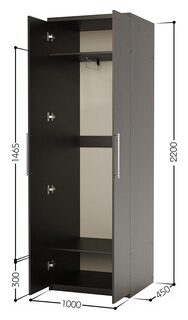 Шкаф для одежды Шарм Дизайн Мелодия МШ 21 100х45 венге