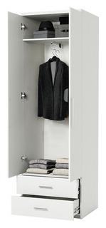 Шкаф для одежды с ящиками Шарм Дизайн МШЯ 21 70х45 белый Тип распашной