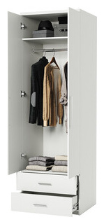 Шкаф для одежды с ящиками Шарм Дизайн МШЯ 21 80х60 белый 