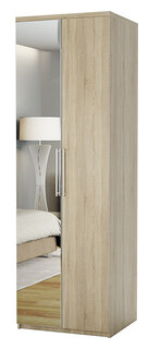 Шкаф для одежды Шарм Дизайн Комфорт МШ 21 100х45 с зеркалом  дуб сонома