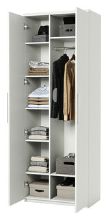 Шкаф комбинированный Шарм Дизайн Комфорт МК 22 100х60 с зеркалом  белый
