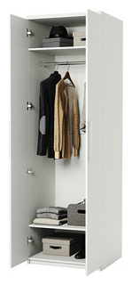 Шкаф для одежды Шарм Дизайн Комфорт МШ 21 80х60 с зеркалом  белый