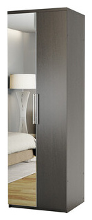 Шкаф для одежды Шарм Дизайн Комфорт МШ 21 80х45 с зеркалом  венге
