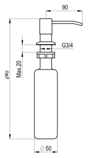 Дозатор для моющих средств Granula GR 1403 шварц